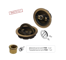 Ручка дверная купе Extreza Hi-tech P405 круглая, матовая бронза F03
