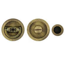 Ручка дверная купе Extreza Hi-tech P410 WC круглая, матовая бронза F03