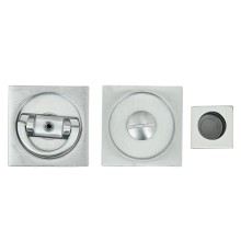 Ручка дверная купе Extreza Hi-tech P411 WC квадратная, матовый хром F05