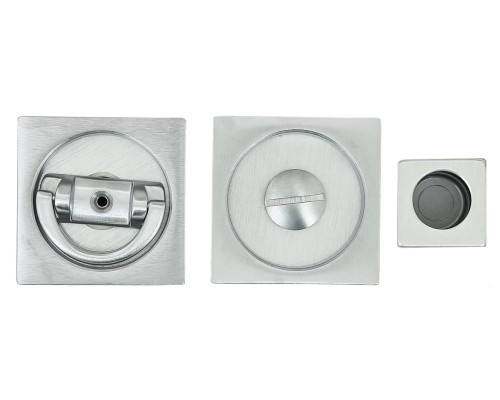 Ручка дверная купе Extreza Hi-tech P411 WC квадратная, матовый хром F05