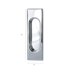 Ручки для раздвижных дверей (КУПЕ) Extreza P401 полированный хром F04 (1 шт.)