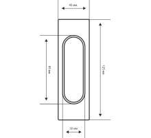 Ручки для раздвижных дверей (КУПЕ) Extreza P401 медь PVD F09 (1 шт.)