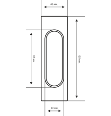 Ручки для раздвижных дверей (КУПЕ) Extreza P401 медь PVD F09 (1 шт.)