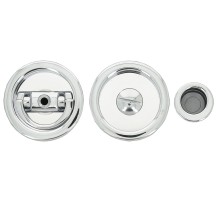 Ручка дверная купе Extreza Hi-tech P410 WC круглая, полированный хром F04
