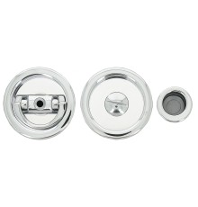 Ручка дверная купе Extreza Hi-tech P410 WC круглая, полированный хром F04