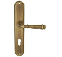 Дверная ручка Extreza BONO (Боно) 328 на планке PL01 CYL матовая бронза F03