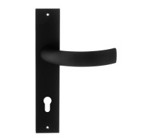 Дверная ручка на планке Extreza CASCATA-PL11-CYL-85-F22 (CASCATA 140) черный