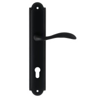 Дверная ручка на планке Extreza FLEXA-PL03-CYL-85-F22 (FLEXA 335) черный матовый