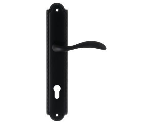 Дверная ручка на планке Extreza FLEXA-PL03-CYL-85-F22 (FLEXA 335) черный матовый Дверная ручка на планке Extreza FLEXA-PL03-CYL-85-F22 (FLEXA 335) черный матовый