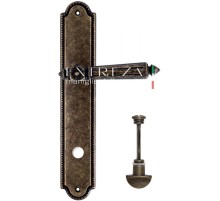 Дверная ручка Extreza LEON (Леон) 303 на планке PL03 WC античная бронза F23