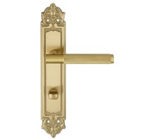 Дверная ручка на планке Extreza TUBA 126 PL02-WC-96 матовая латунь глянец F07