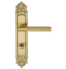 Дверная ручка на планке Extreza TUBA 126 PL02-WC-96 матовая латунь глянец F07