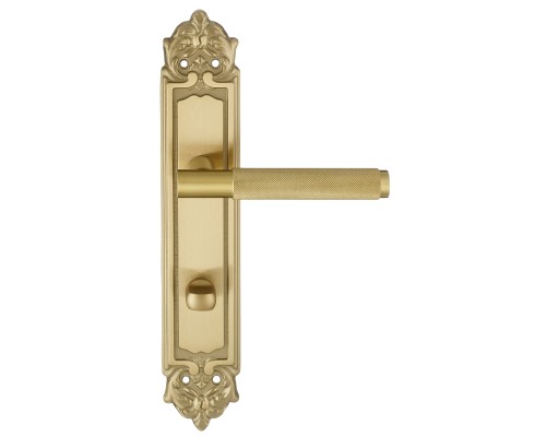 Дверная ручка на планке Extreza TUBA 126 PL02-WC-96 матовая латунь глянец F07
