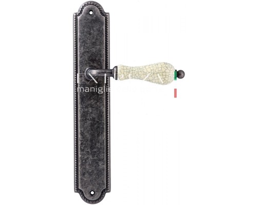 Дверная ручка Extreza DANA CRACKLE (Дана Кракле) 306 на планке PL03 античное серебро F45 Дверная ручка Extreza DANA CRACKLE (Дана Кракле) 306 на планке PL03 античное серебро F45