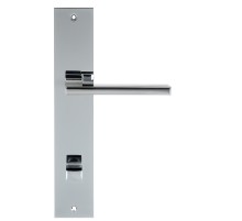 Дверная ручка Extreza Hi-Tech ROKSI (Рокси) 107 на планке PL11 полированный хром F04 сантехническая завертка WC