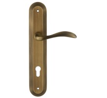 Дверная ручка на планке Extreza FLEXA-PL05-CYL-85-F03 (FLEXA 335) матовая бронза