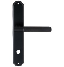 Дверная ручка на планке под WC Extreza Classic TUBA 126 PL01-WC-96 черный матовый F22