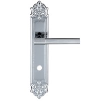Дверная ручка Extreza NUVO 125 на планке PL02-WC-96 матовый хром / хром F05/F04
