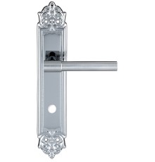 Дверная ручка Extreza NUVO 125 на планке PL02-WC-96 матовый хром / хром F05/F04