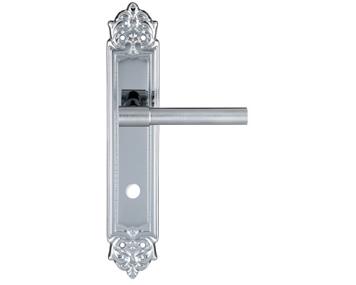 Дверная ручка Extreza NUVO 125 на планке PL02-WC-96 матовый хром / хром F05/F04