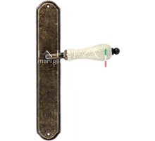 Дверная ручка Extreza DANA CRACKLE (Дана Кракле) 306 на планке PL01 античная бронза F23