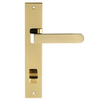Дверная ручка на планке под WC Extreza Hi-Tech RUBI 132 PL13-WC-96 полированная латунь PVD F06