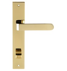 Дверная ручка на планке под WC Extreza Hi-Tech RUBI 132 PL13-WC-96 полированная латунь PVD F06