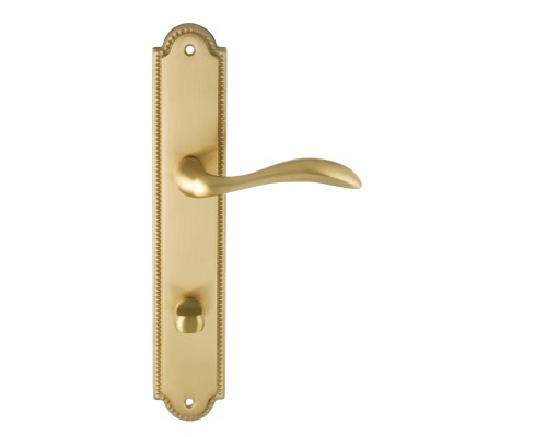 Дверная ручка на планке Extreza FLEXA-PL03-WC-96-F07 (FLEXA 335) матовая латунь глянец