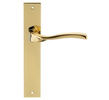 Дверная ручка на планке Extreza PERLA-PL13-F06-PVD (PERLA 114) полированная латунь PVD