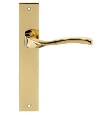 Дверная ручка на планке Extreza PERLA-PL13-F06-PVD (PERLA 114) полированная латунь PVD