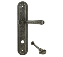 Дверная ручка Extreza PIERO (Пьеро) 326 на планке PL05 WC античное серебро F45