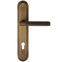 Дверная ручка на планке под цилиндр Extreza Classic TUBA 126 PL05-CYL-85 матовая бронза F03