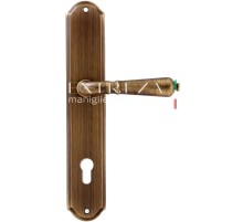 Дверная ручка на планке под цилиндр Extreza Classic PETRA 304 PL01-CYL-85 матовая бронза F03