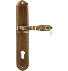 Дверная ручка на планке под цилиндр Extreza Classic PETRA 304 PL01-CYL-85 матовая бронза F03