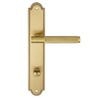 Дверная ручка на планке Extreza TUBA 126 PL03-WC-96 матовая латунь глянец F07