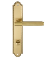 Дверная ручка на планке Extreza TUBA 126 PL03-WC-96 матовая латунь глянец F07