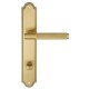 Дверная ручка на планке Extreza TUBA 126 PL03-WC-96 матовая латунь глянец F07