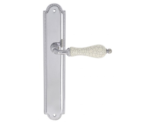 Дверная ручка Extreza DANA CRACKLE (Дана кракле) 306 на планке PL03 полированный хром F04 Дверная ручка Extreza DANA CRACKLE (Дана кракле) 306 на планке PL03 полированный хром F04