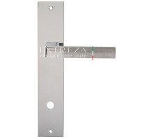 Дверная ручка Extreza Hi-Tech FIORE (Фьоре) 110 на планке PL11 матовый хром / хром F05 / F04 сантехническая завертка WC