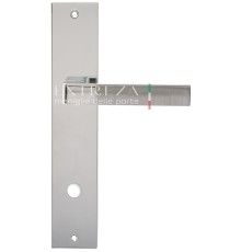 Дверная ручка Extreza Hi-Tech FIORE (Фьоре) 110 на планке PL11 матовый хром / хром F05 / F04 сантехническая завертка WC