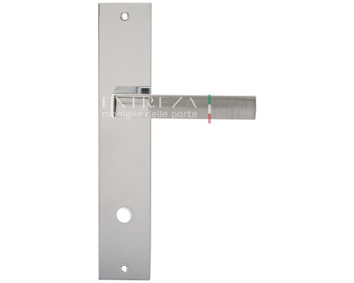 Дверная ручка Extreza Hi-Tech FIORE (Фьоре) 110 на планке PL11 матовый хром / хром F05 / F04 сантехническая завертка WC Дверная ручка Extreza Hi-Tech FIORE (Фьоре) 110 на планке PL11 матовый хром / хром F05 / F04 сантехническая завертка WC