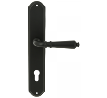 Дверная ручка на планке под цилиндр Extreza Classic PETRA 304 PL01-CYL-85 черный матовый F22