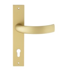 Дверная ручка на планке Extreza CASCATA-PL13-CYL-85-F02 (CASCATA 140) матовая латунь