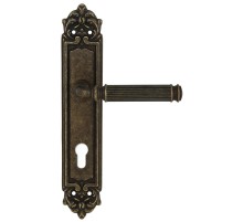 Дверная ручка на планке Extreza BENITO-PL02-CYL85-F23 (BENITO 307) античная бронза