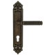 Дверная ручка на планке Extreza BENITO-PL02-CYL85-F23 (BENITO 307) античная бронза