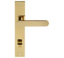 Дверная ручка Extreza Hi-tech JEMMA 116 на планке PL13-WC-96-F06 полированная латунь PVD