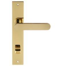 Дверная ручка Extreza Hi-tech JEMMA 116 на планке PL13-WC-96-F06 полированная латунь PVD