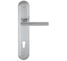 Дверная ручка на планке Extreza PIVOT 132 PL05-CYL-85 матовый хром F05