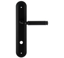 Дверная ручка Extreza BENITO (Бенито) 307 на планке PL05 черный F22 сантехническая завертка WC