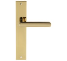 Дверная ручка на планке Extreza Hi-Tech AQUA 113 PL13 полированная латунь F06 PVD